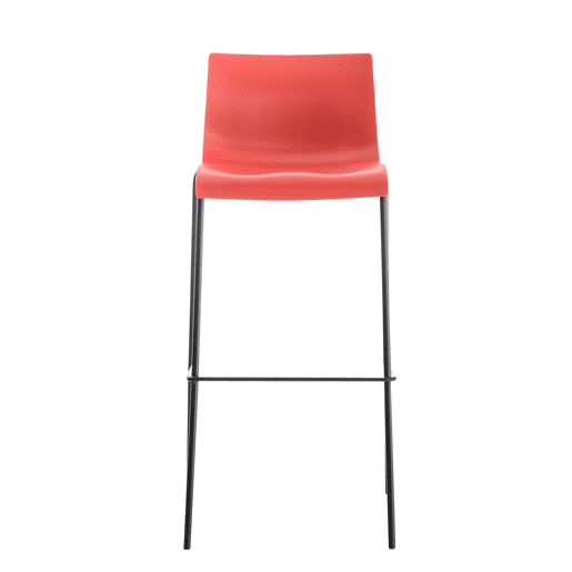 Taburete de Bar Hover de Plástico Base de 4 Patas Rojo 48X43X100 cm Taburete de Bar Hover de Plástico Base de 4 Patas Rojo 48X43X100 cm