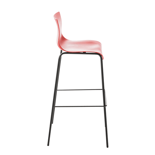 Taburete de Bar Hover de Plástico Base de 4 Patas Rojo 48X43X100 cm Taburete de Bar Hover de Plástico Base de 4 Patas Rojo 48X43X100 cm