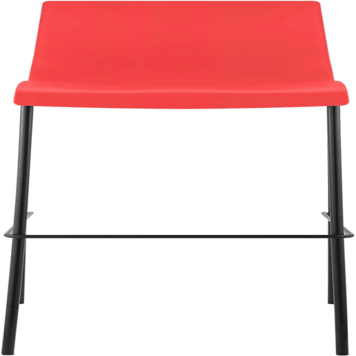 Taburete de Bar Hover de Plástico Base de 4 Patas Rojo 48X43X100 cm Taburete de Bar Hover de Plástico Base de 4 Patas Rojo 48X43X100 cm