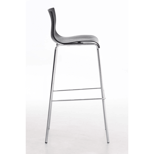 Taburete de Bar Hover de Plástico Base de 4 Patas Negro 48X43X100 cm