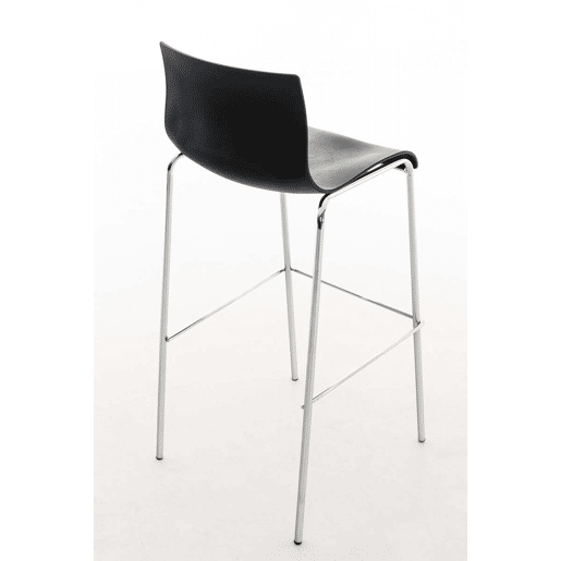 Taburete de Bar Hover de Plástico Base de 4 Patas Negro 48X43X100 cm