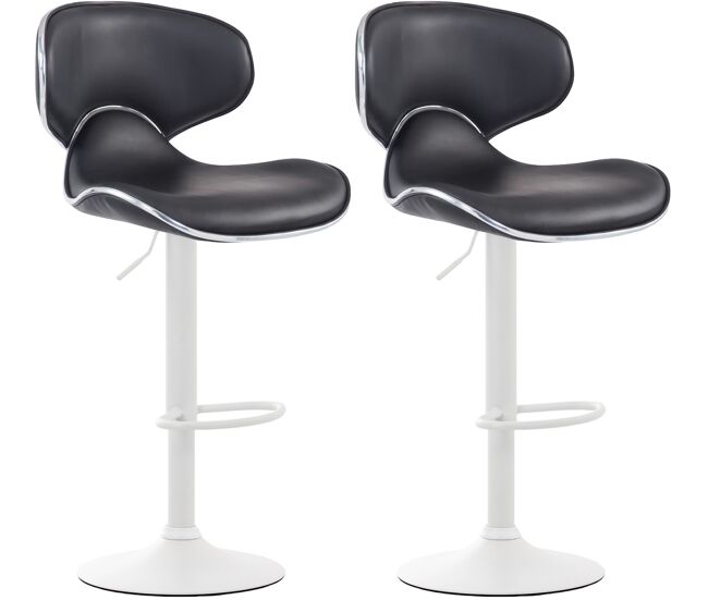 Set de 2 taburetes las vegas tapizado en cuero sintético 49x46x88-108 cm