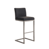 Taburete de Bar Paros Tapizado de Tela Gris oscuro 48X42X104 cm