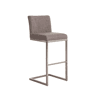Taburete de Bar Paros Tapizado de Tela Gris 48X42X104 cm