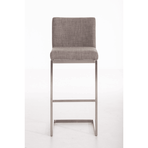 Taburete de Bar Paros Tapizado de Tela Gris 48X42X104 cm