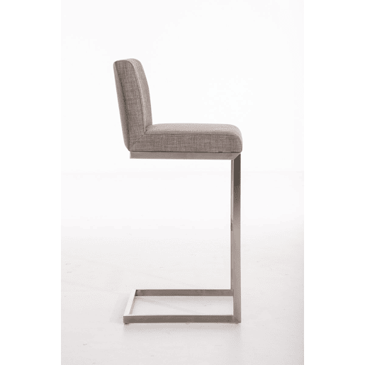 Taburete de Bar Paros Tapizado de Tela Gris 48X42X104 cm