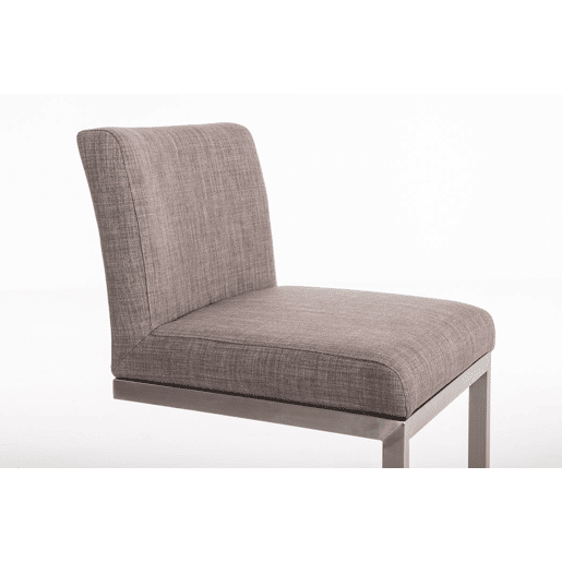 Taburete de Bar Paros Tapizado de Tela Gris 48X42X104 cm