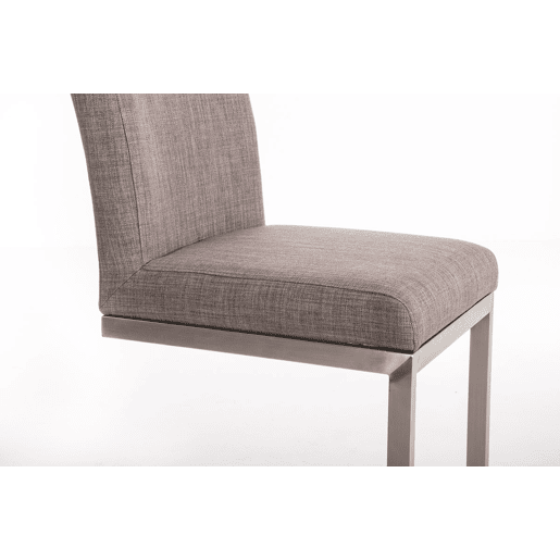 Taburete de Bar Paros Tapizado de Tela Gris 48X42X104 cm