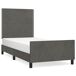 Estructura de cama con cabecero Liso con clavos 90x190 Estructura de cama con cabecero Liso con clavos 90x190 Gris