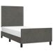 Estructura de cama con cabecero Liso con clavos 90x190 Estructura de cama con cabecero Liso con clavos 90x190 Gris