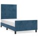 Estructura de cama con cabecero Bloques con cuadros 100x200 Estructura de cama con cabecero Bloques con cuadros 100x200 Azul
