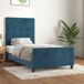 Estructura de cama con cabecero Bloques con cuadros 100x200 Estructura de cama con cabecero Bloques con cuadros 100x200 Azul