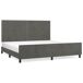 Estructura de cama con cabecero Liso con clavos 200x200 Estructura de cama con cabecero Liso con clavos 200x200 Gris