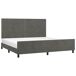 Estructura de cama con cabecero Liso con clavos 200x200 Estructura de cama con cabecero Liso con clavos 200x200 Gris