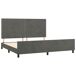 Estructura de cama con cabecero Liso con clavos 200x200 Estructura de cama con cabecero Liso con clavos 200x200 Gris