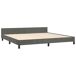 Estructura de cama con cabecero Liso con clavos 200x200 Estructura de cama con cabecero Liso con clavos 200x200 Gris