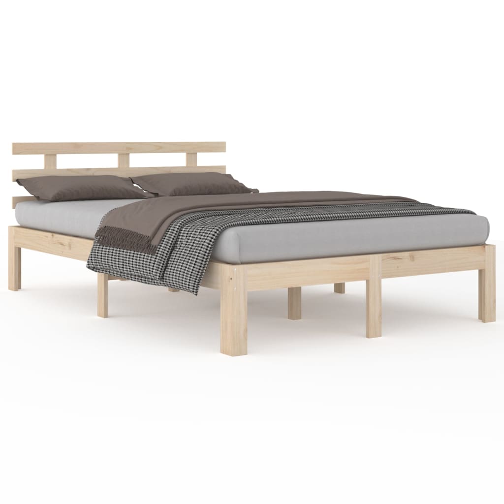 Estructura de cama madera maciza 200x200 cm
