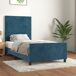 Estructura de cama con cabecero Rayas horizontales 100x200 Estructura de cama con cabecero Rayas horizontales 100x200 Azul