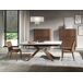 ANGEL CERDA Mesa comedor extensible rectangular mármol porcelánico y acero efecto nogal 260x90 ANGEL CERDA Mesa comedor extensible rectangular mármol porcelánico y acero efecto nogal 260x90 Nogal