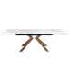 ANGEL CERDA Mesa comedor extensible rectangular mármol porcelánico y acero efecto nogal 260x90 ANGEL CERDA Mesa comedor extensible rectangular mármol porcelánico y acero efecto nogal 260x90 Nogal