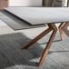 ANGEL CERDA Mesa comedor extensible rectangular mármol porcelánico y acero efecto nogal 260x90 ANGEL CERDA Mesa comedor extensible rectangular mármol porcelánico y acero efecto nogal 260x90 Nogal