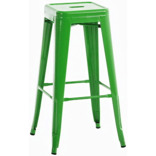 Taburete de bar Joshua Metal Verde 43X43X76 cm