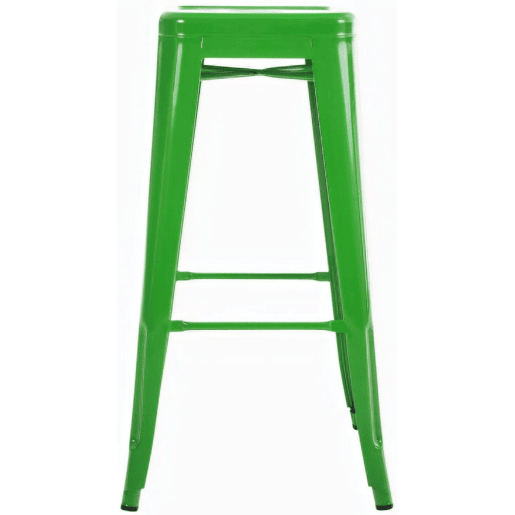 Taburete de bar Joshua Metal Verde 43X43X76 cm