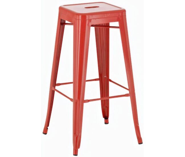 Taburete industrial joshua de metal pulverizado 43x43x77 cm