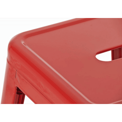 Taburete de bar Joshua Metal Rojo 43X43X76 cm