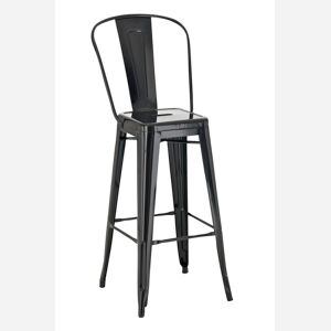 Taburete Industrial Aiden Metal Negro 52X44X115 cm