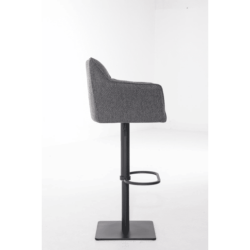 Taburete de bar Damaso con tapizado de tela Gris titanio 45X64X88 cm