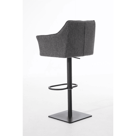 Taburete de bar Damaso con tapizado de tela Gris titanio 45X64X88 cm