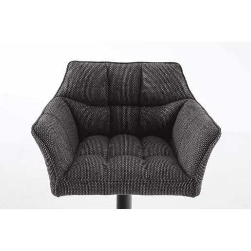 Taburete de bar Damaso con tapizado de tela Gris titanio 45X64X88 cm