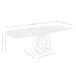 ANGEL CERDA Mesa comedor ovalada barril mármol porcelánico y acero negro 238x110 ANGEL CERDA Mesa comedor ovalada barril mármol porcelánico y acero negro 238x110 Azul/ Negro