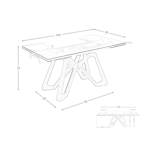 ANGEL CERDA Mesa jantar extensÃvel ANGEL CERDA Mesa jantar extensÃvel