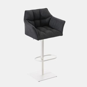 Taburete de bar Damaso con tapizado de tela Gris oscuro 45X64X88 cm