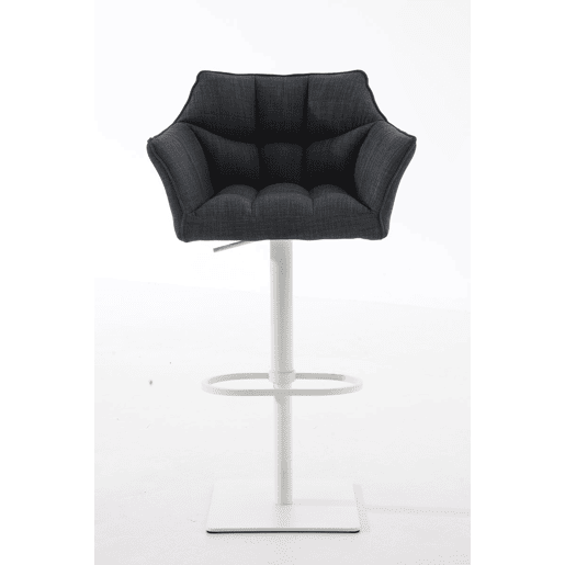 Taburete de bar Damaso con tapizado de tela Gris oscuro 45X64X88 cm