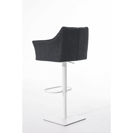 Taburete de bar Damaso con tapizado de tela Gris oscuro 45X64X88 cm