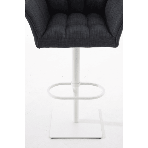 Taburete de bar Damaso con tapizado de tela Gris oscuro 45X64X88 cm