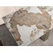 ANGEL CERDA Mesa comedor extensible rectangular mármol porcelánico y acero gris taupé 260x90 ANGEL CERDA Mesa comedor extensible rectangular mármol porcelánico y acero gris taupé 260x90 Blanco