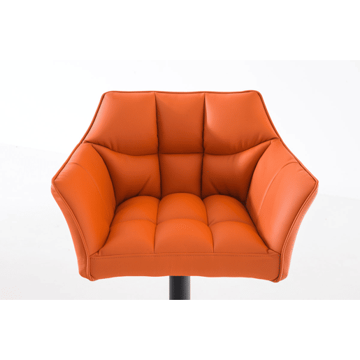 Taburete de bar Damaso con tapizado de polipiel Simil cuero Naranja 45X64X88 cm