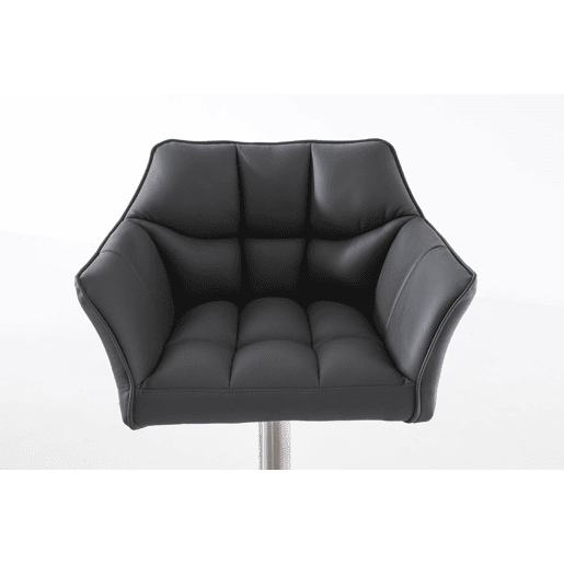 Taburete de bar Damaso con tapizado de polipiel Simil cuero Gris 45X64X88 cm