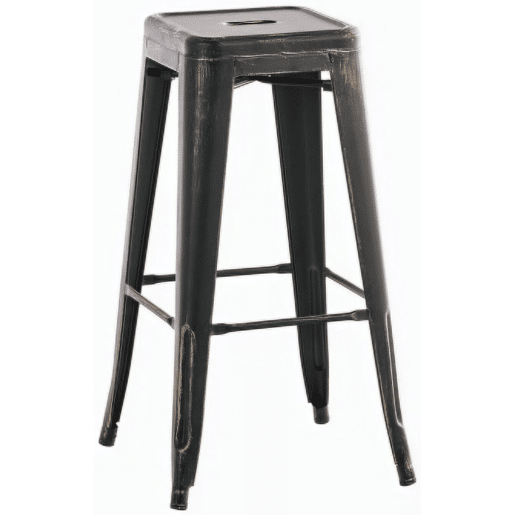 Taburete de bar Joshua Metal Negro-dorado 43X43X76 cm