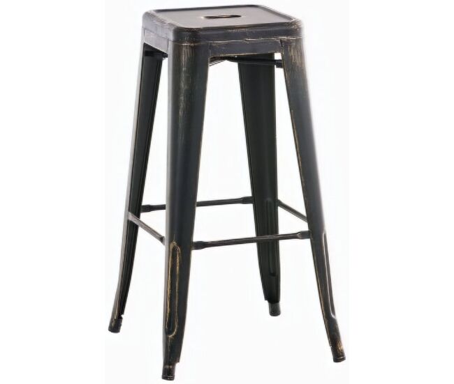 Taburete industrial joshua de metal pulverizado 43x43x77 cm