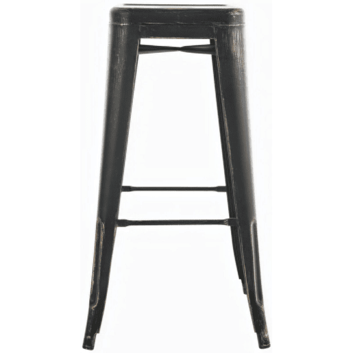 Taburete de bar Joshua Metal Negro-dorado 43X43X76 cm