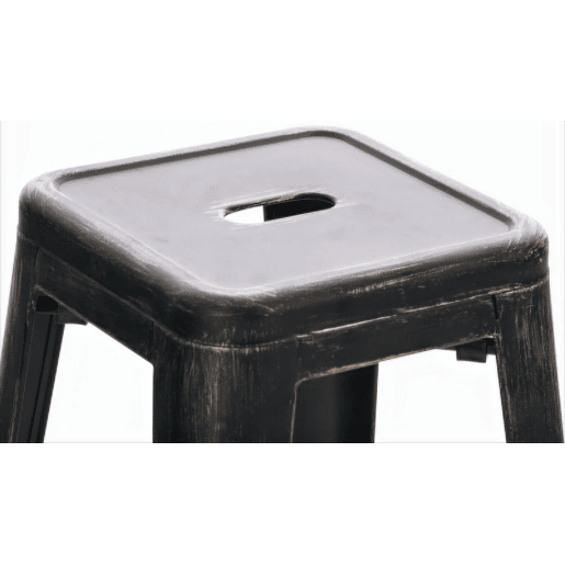 Taburete de bar Joshua Metal Negro-dorado 43X43X76 cm