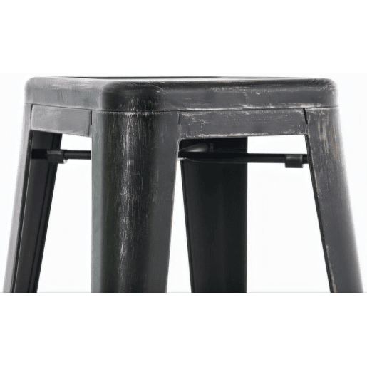 Taburete de bar Joshua Metal Negro-dorado 43X43X76 cm