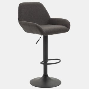 Taburete de barra Braga tapizado Tela Gris oscuro 52X51X89 cm