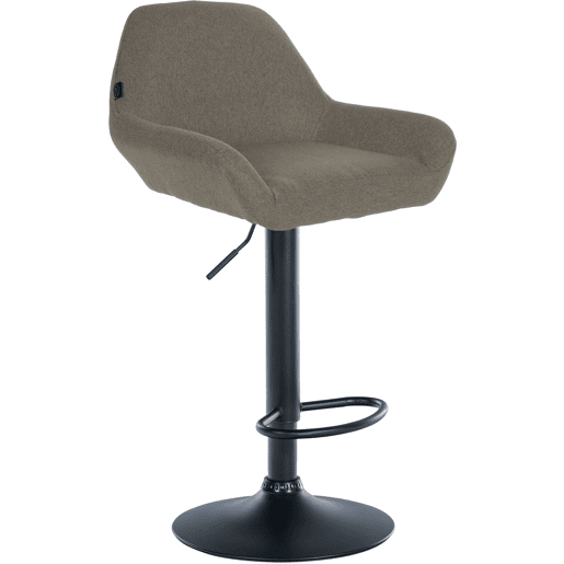 Taburete de bar Braga de tela Gris topo 52X51X89 cm