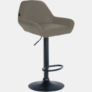 Taburete de bar Braga de tela Gris topo 52X51X89 cm
